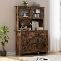 63" Kitchen Pantry Cabinet with Drawers, Hutch Cabinet with Storage, Microwave Stand, Adjustable Shelves, Freestanding Tall Pantry Storage for Dining Room, Living Room