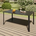 thumbnail image 1 of 63"L X 38"W Outdoor Dining Table with Umbrella Hole, 1 of 5
