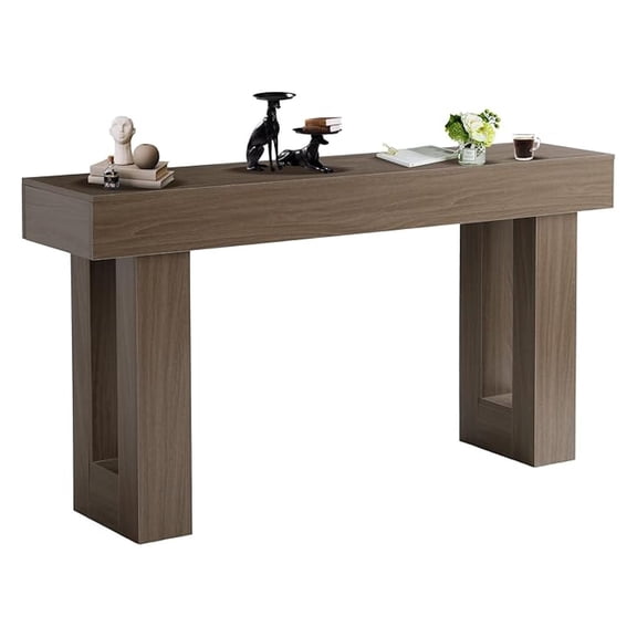 63" Long Console Table, Farmhouse Rustic Wooden Sofa Table Behind Couch, Entryway Table, Industrial Accent Furniture for Entrance, Foyer, Hallway, Living Room, Kitchen