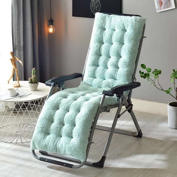 63" Lounge Chair Cushion Rocking Recliner Padding 3" Thick + Ties(Chair not Included)