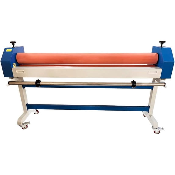 63" Manual Cold Roll Laminator with Bracket for Paper Photo Film Laminating