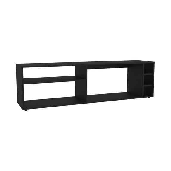 63" Modern TV Stand with Bar Storage – Open-Shelf Media Console for 65" TVs