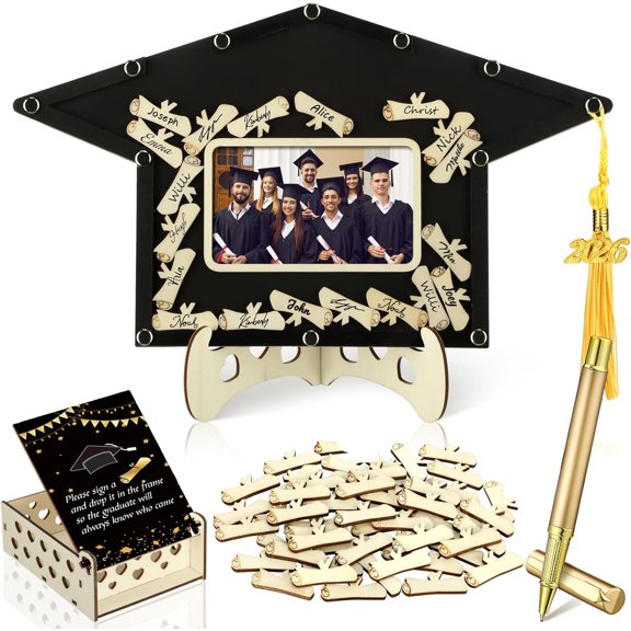 63 Pcs Graduation Guest Book Alternative for 2026 Graduation Party Sign in Book Reception Class of 2026 Congrats Sign Decor Party for College High School Students