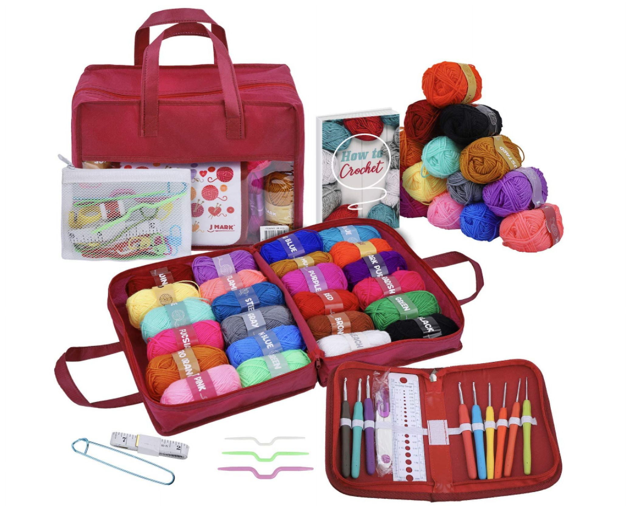 J MARK Crochet Kit for Beginners – Complete Crocheting Set with