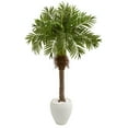thumbnail image 1 of 63” Robellini Palm Artificial Tree in White Planter, 1 of 2