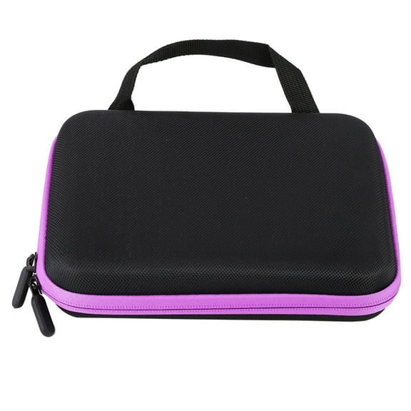 63 Slots Portable Aromatherapy Essential Oil Storage Bag Case Box Organizer Holder Traveling EVA Carrying (Purple)