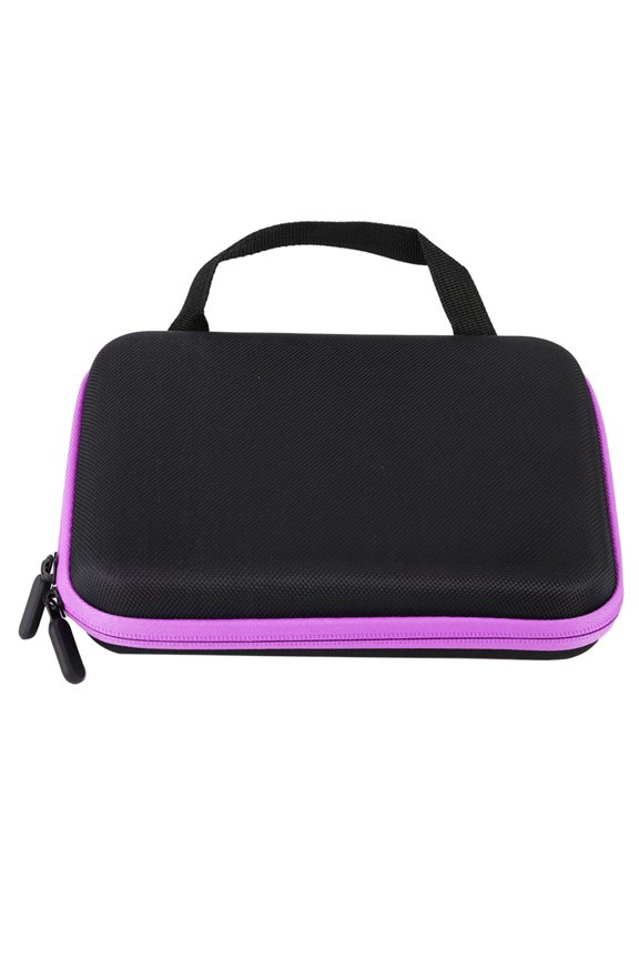 63 Slots Portable Aromatherapy Essential Oil Storage Bag Case Box Organizer Holder Traveling EVA Carrying (Purple)