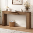 63'' Solid Wood Narrow Console Table with Storage Drawer, Entryway ...