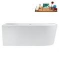 thumbnail image 1 of 63" Streamline G-67-274-WH Soaking Glossy White Freestanding Tub and Tray With Internal Drain in Glossy White, 1 of 14