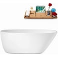 thumbnail image 1 of 63" Streamline N1781BBR Soaking Freestanding Tub and Tray With Internal Drain in Brushed Brass, 1 of 7