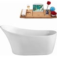 thumbnail image 1 of 63" Streamline N821-IN-BNK Soaking Freestanding Tub and Tray With Internal Drain, 1 of 9