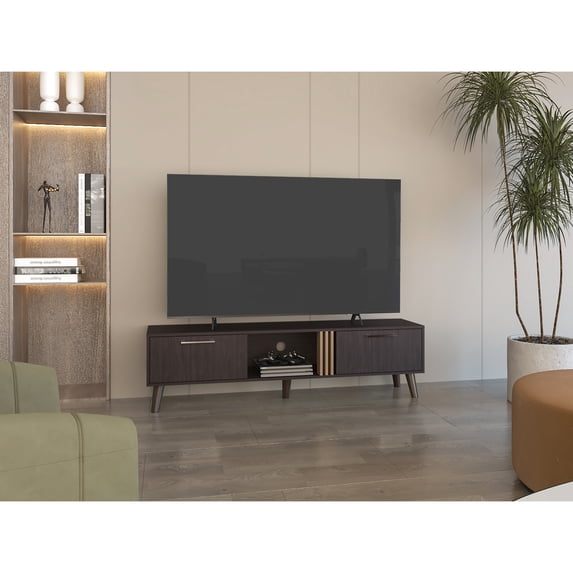 63" TV Stand with Modern Style / Fit Any Contemporary Living Setup