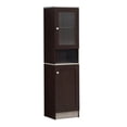 thumbnail image 1 of Contemporary Home Living 63" Brown and Gray Rectangular Enclosed Storage Kitchen Pantry with Doors, 1 of 4