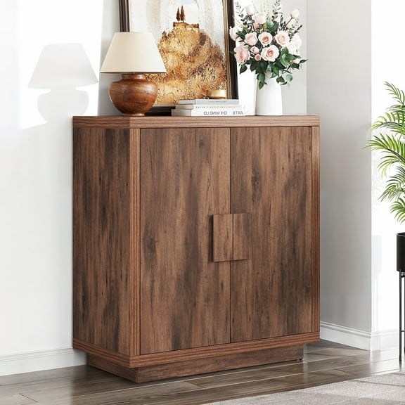 ONBRILL Sideboard Buffet Cabinet w/Storage, 32" Wooden Dining Bar Cabinet w/2 Doors & 2 shelves