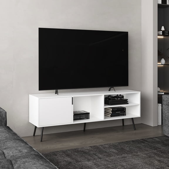63" Wide, Modern Style - Discreet Entertainment Storage - TV Zone - Hide Essentials