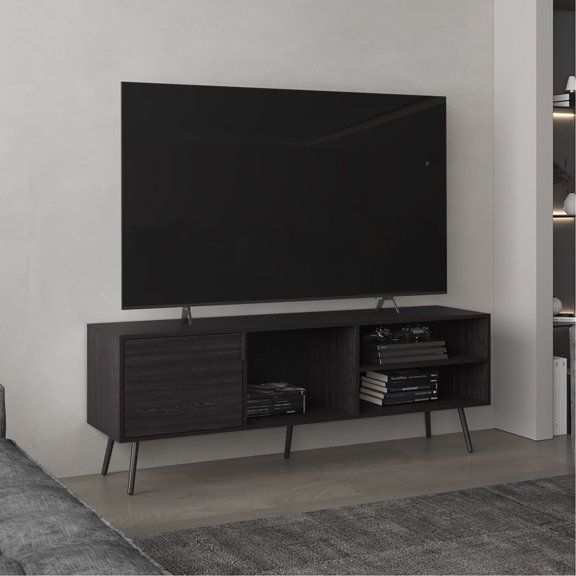 63" Wide, Sturdy Structure - Cable Management for Organization - TV Room - Keep Cables in Order