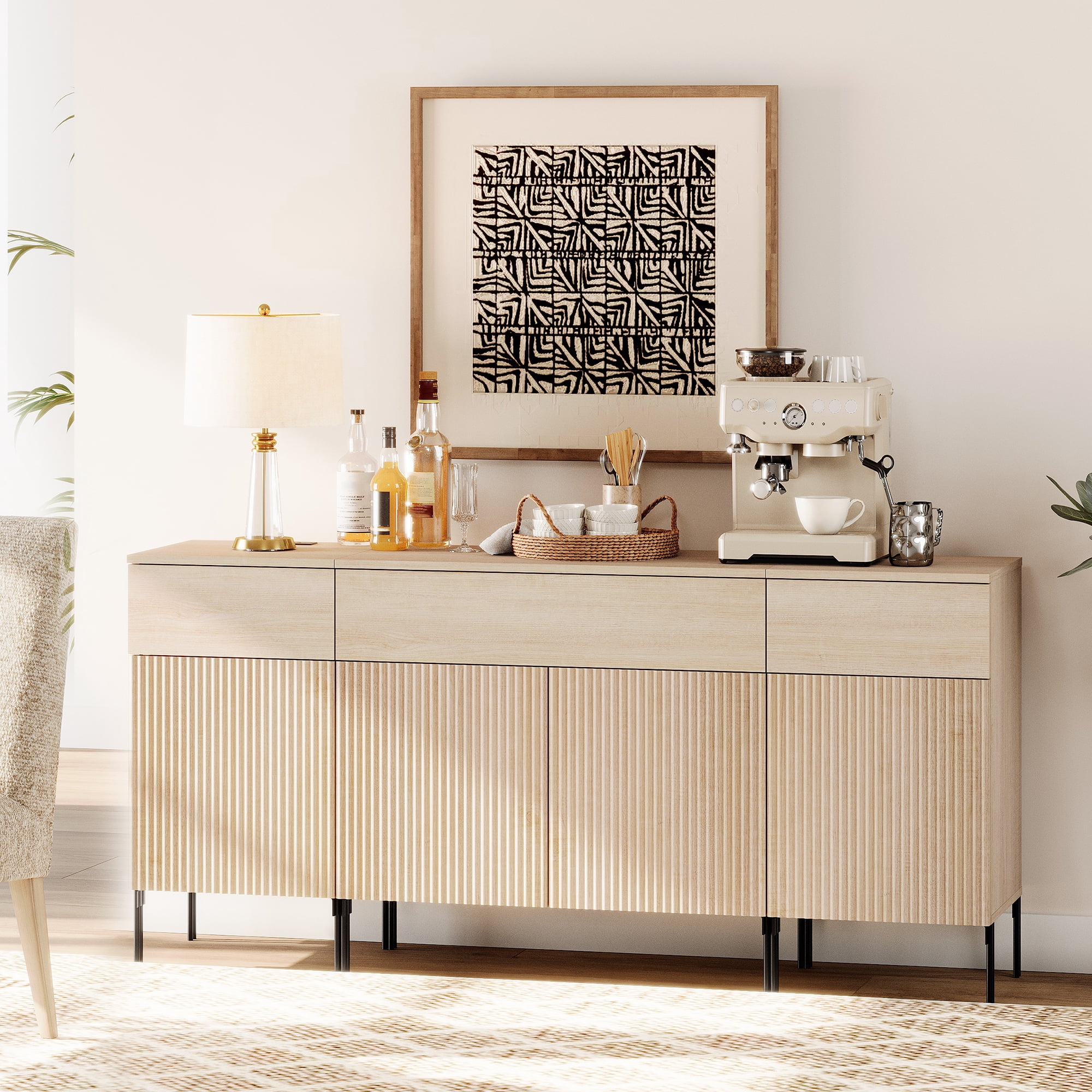 Traditional Reeded Sideboard 63