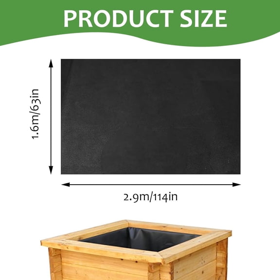 63" X 114" Raised Garden Bed Liner Non Woven Plant Liners for Outdoor Flower Pot Vegetable Trough