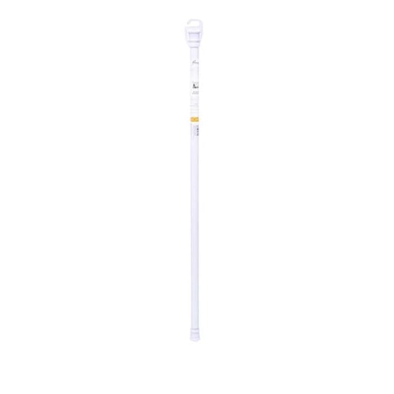 63 in. Adjustable Curtain Rod, White