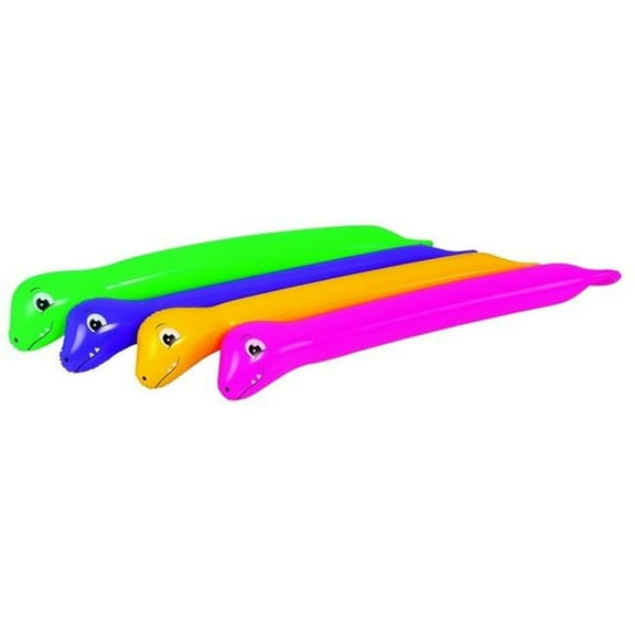 63 in. Dinosaur Twisty Tube Inflatable Swimming Pool Toys, Purple & Yellow - Pack of 2