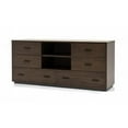 thumbnail image 1 of 63 in. Walnut Six Drawer Double Dresser, 1 of 1