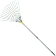 thumbnail image 1 of 63-Inch Adjustable Garden Leaf Rake with Steel Handle, 1 of 7