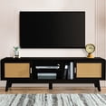 thumbnail image 1 of 63 - inch Dark Brown TV Stand | High - Quality Hinges for Easy Door Operation | Keep Your Room Neat and Stylish, 1 of 6