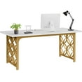 63inch Executive Desk Modern Office Desk with Strong Metal Frame Large