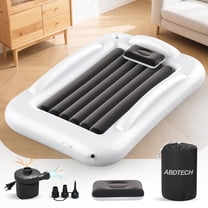 Inflatable Bet Portable Inflatable Travel Bed with Four Safety Sides, 53 inch air ...