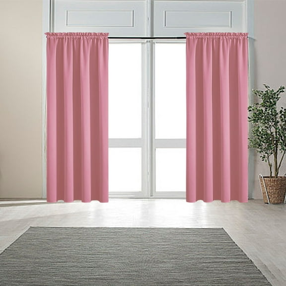 63-inch Wide Curtain Panels Pair 52-inch Long Overlay For Bedroom Window