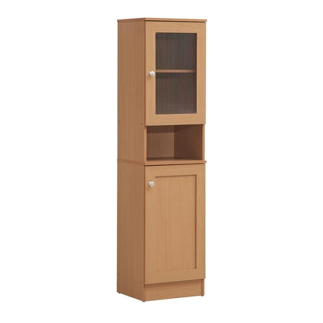 Beech Tall Slim Kitchen Pantry with Enclosed Storage
