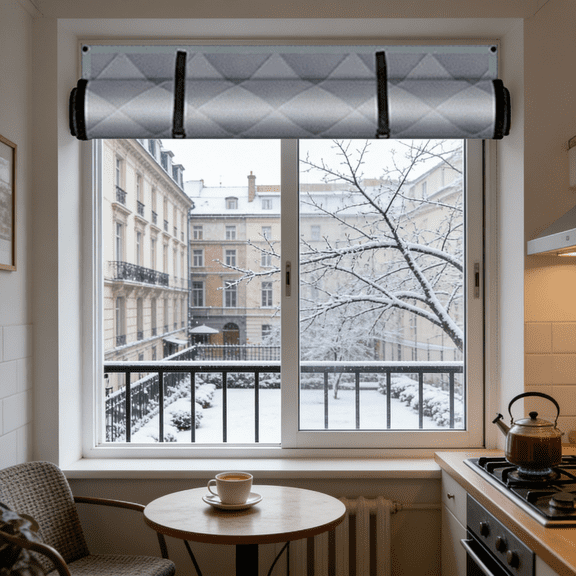 63 x 47in Thermal Window Cover for Winter, Thermal Insulated Window Cover , Thermal Insulated Window Cover with Oxford Cloth Thicken Cotton Filled,Windows Insulation Kit for Winter to Keep Warm