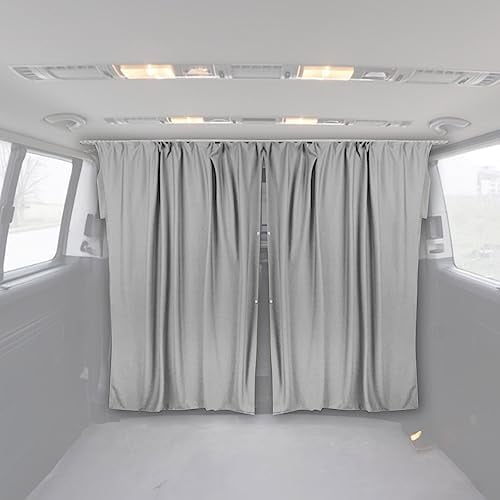 Cortina Divisoria Para Furgonetas OMAC 79" X 71" - Kit Camper Negro, Retráctil, Protección UV Y Privacidad