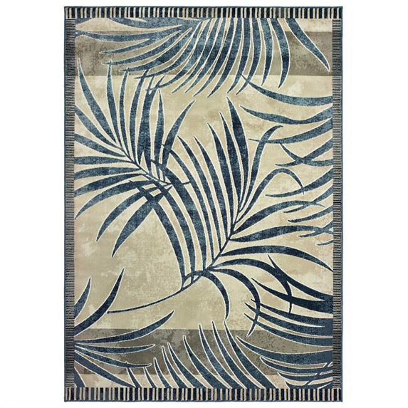 63" x 86" Blueberry Polyester or Olefin Area Rug