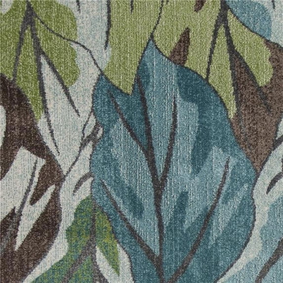 63 x 91 in. Blue Polypropylene Rug
