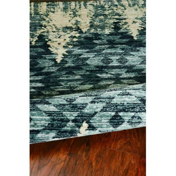 63 x 91 in. Slate Blue Polypropylene Rug