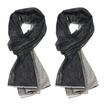 63"x20" Camo Scarf Camouflage Netting Camo Mesh Net Veil Desert Mesh Scarves for Outdoor Activities Black 2 Pack