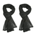 thumbnail image 1 of 63"x20" Camouflage Netting Camo Scarf Camo Netting Veil Desert Mesh Scarves Black 2 Pack, 1 of 5