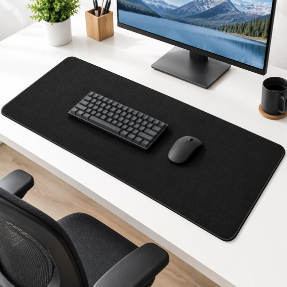 63"x31.5" Super Large Gaming Mouse Pad Hugeputer Desk Mat Black