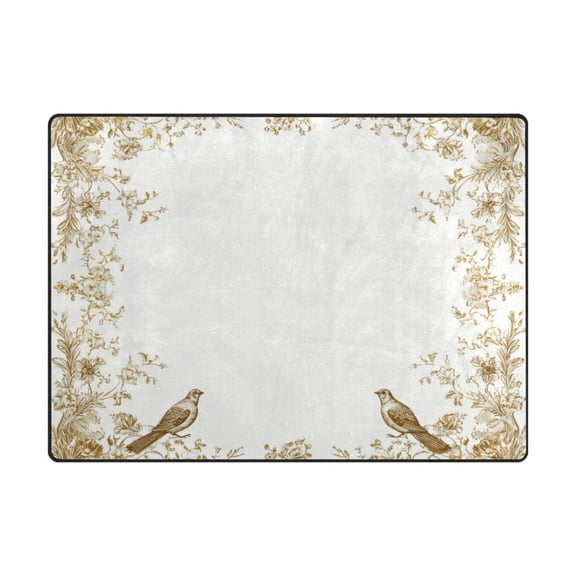 63'x48'&80'x58' Living Room Bedroom Super Soft Floor Mat Carpet With Non-Slip Bottom Doves