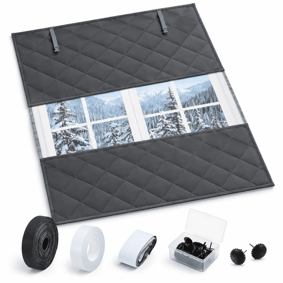 63"x63" Waterproof Oxford Cloth Three-Layer Thermal Window Insulation Cover