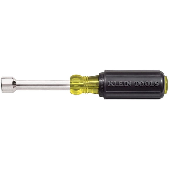 Klein Tools 630-11/32 Cushion-Grip Nut Driver, 11/32 in Hex, 3 in Hollow Shaft, SAE Professional Hand Tool