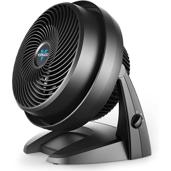 630 Mid-Size Whole Room Air Circulator Fan for Home, 3 Speed Settings, Adjustable Tilt, Removable Grill, 9 Inch, Powerful Airflow, Manual Control Dial, Quiet Bedroom,