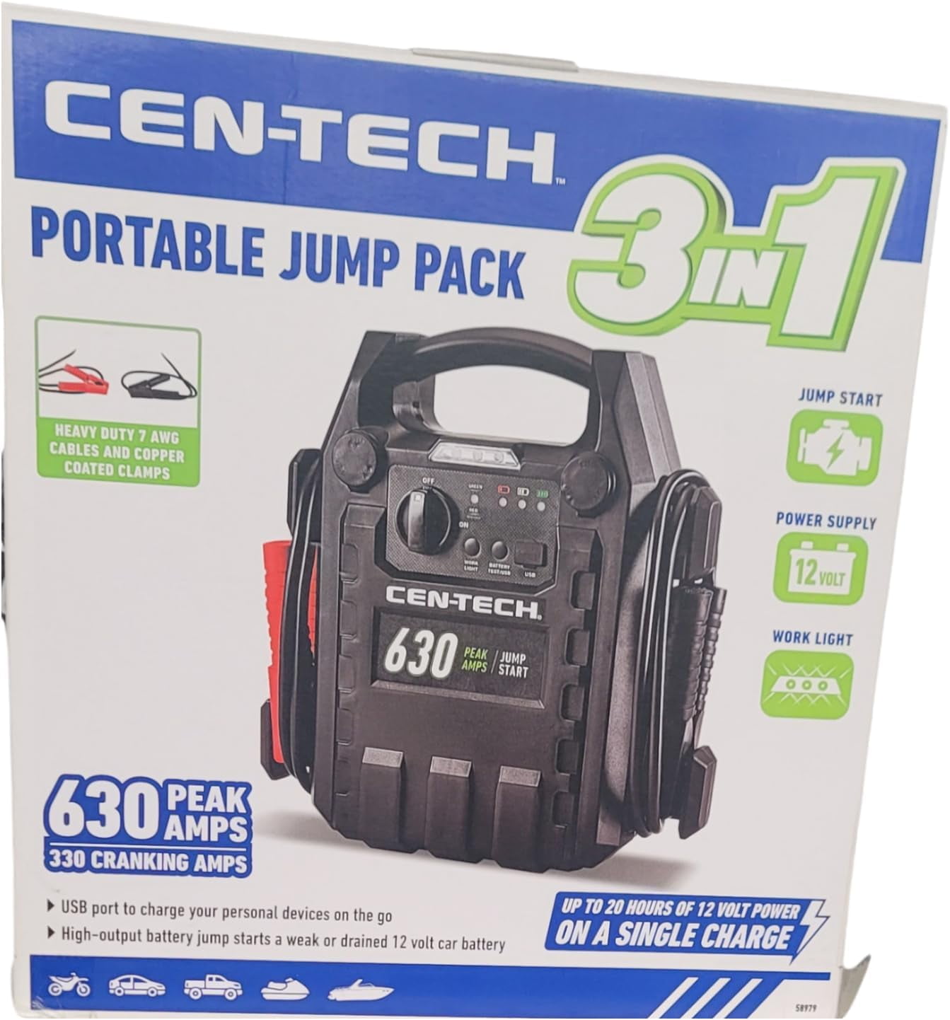 cen-tech jump starter model comparison charging times
