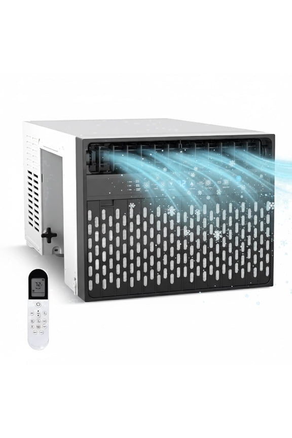 Window Air Conditioner 12000 BTU (ASHRAE) / 6300 BTU (DOE) U-Shaped,6-in-1 Window AC Unit with Remote Control,24h Timer,Washable Filter,Adjustable Saddle,Cooling up to 600 Sq.ft.