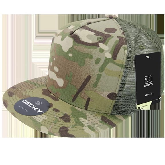 6304-MC-MC-OL 5 Panel Trucker Cap - Multicam & Olive