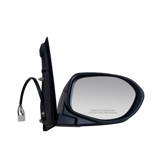 63053H - Fit System Passenger Side Mirror For 14-17 Honda Odyssey Touring Elite Model, Smooth Black W/ Ptm Cover, W/ Turn Signal, Memory, Foldaway, W/O Aspherical Lens, W/O Camera, Heated Power