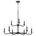 thumbnail image 1 of 6307-9-59 Quorum Lighting Rutherford - 9 Light Chandelier-25 Inch Tall and 28.5 Inch Wide-Matte Black Finish, 1 of 6