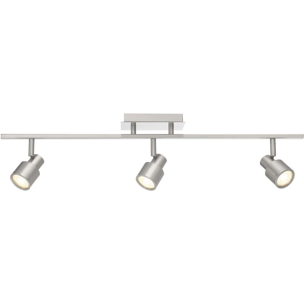 Lincoln Brushed Steel 3-Light LED Track Fixture