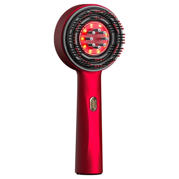 630nm Infrared Scalp Massage Hair Brush,IPX7 Waterproof,3 Massage Modes,For Hair Root Care